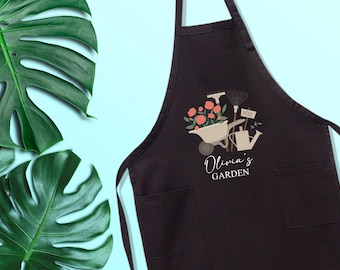 Personalized Garden Apron with Pockets: Gardening Accessories