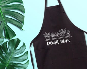 Plant Mom Garden Apron: Gardening Gift with Pockets