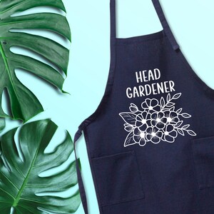 Head Gardener Apron, Gardening Apron for Gardener, Garden Apron with Pockets, Garden Gift Ideas, Housewarming Gift, Garden Accessories