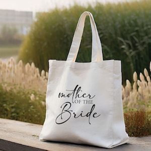 Mother of the Bride gift, Bride Gift, Canvas tote bag zippers, Mother of the Bride Tote Bag, Personalized wedding gifts, Custom Bride Gift