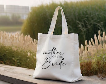 Mother of the Bride gift, Bride Gift, Canvas tote bag zippers, Mother of the Bride Tote Bag, Personalized wedding gifts, Custom Bride Gift