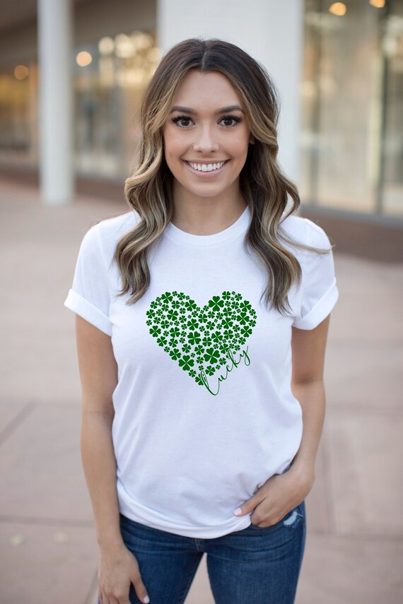 Lucky Shamrock Heart Shirt - St. Patrick's Day Tee