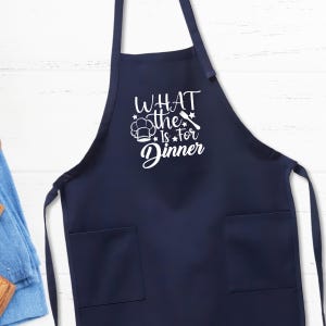 What’s for Dinner? Funny Apron, Humorous Cooking Chef Apron, Kitchen Gift, BBQ Aprons, Hostess Gift, Dinner Party Aprons