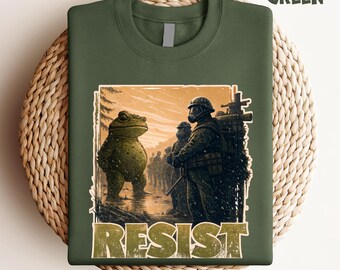 Portland Frog Protest Sweatshirt, Anti ICE Hoodie, Anti Fascism Long Sleeve, Activist Resistance Tee, Frog Protest Shirt, Social Justice Top
