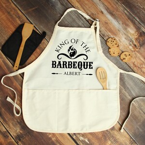 Funny Dad BBQ Apron: Cotton/Polyester Blend, Adjustable Neck