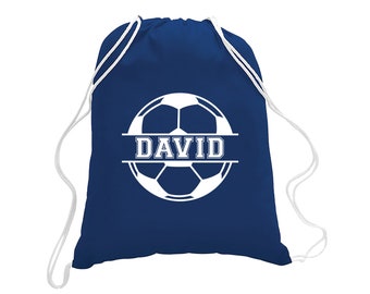 Personalized Soccer Drawstring Bag: Custom Sport Backpack