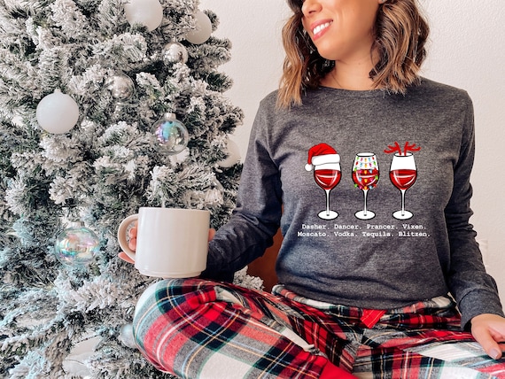 Wine Glasses Santa Hat Christmas Tee Funny Wine Lover Gifts T-Shirt Wine Glasses Santa Hat Christmas Tee Funny Wine Lover Gifts T-Shirt