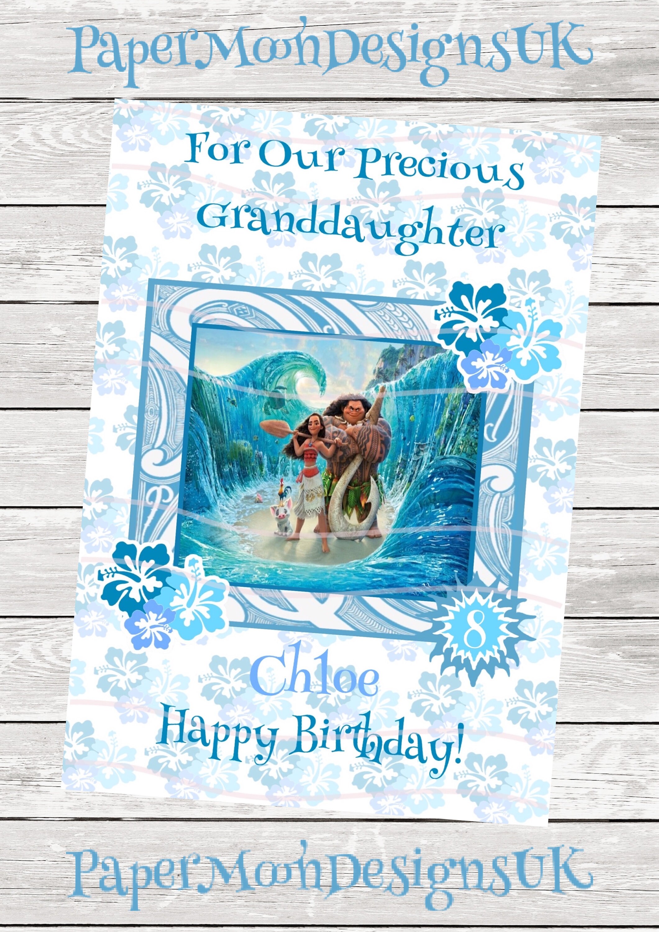 Moana Handmade Card - Etsy