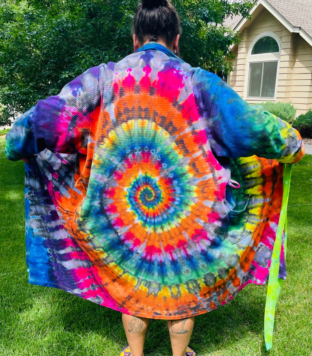 Psychedelic Bath Robe Etsy