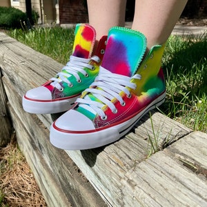 Custom Chuck Taylor Style Tiedye Shoes.