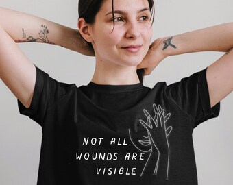 Not All Wounds Are Visible Shirt, PTSD Awareness Shirt, Veteran Awareness Shirt, 22 A Day Shirt, Veteran Support Gift, Awareness Month Tee