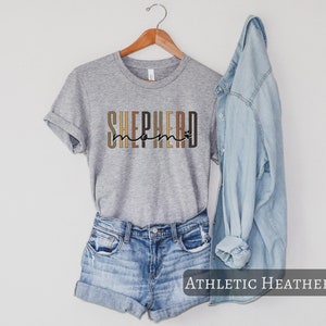 Shepherd Mom Shirt, German Shepherd T-shirt Gift For Her, GSD Mom, Shepherd Dog Gift, Police Dog, Gift For GSD Mama, Shepherd Mom Tee Athletic Heather
