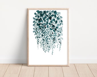 Greenery Wall art for Living Room Botanical Leaves Painting Poster Green Living Room Greenery Wall Art Poster Print