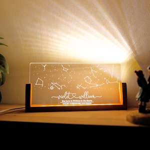 Mapa estelar personalizado por fecha - Regalo de aniversario para ella o él - Constelación personalizada - Regalo de Navidad para novia o novio - Regalo de cumpleaños