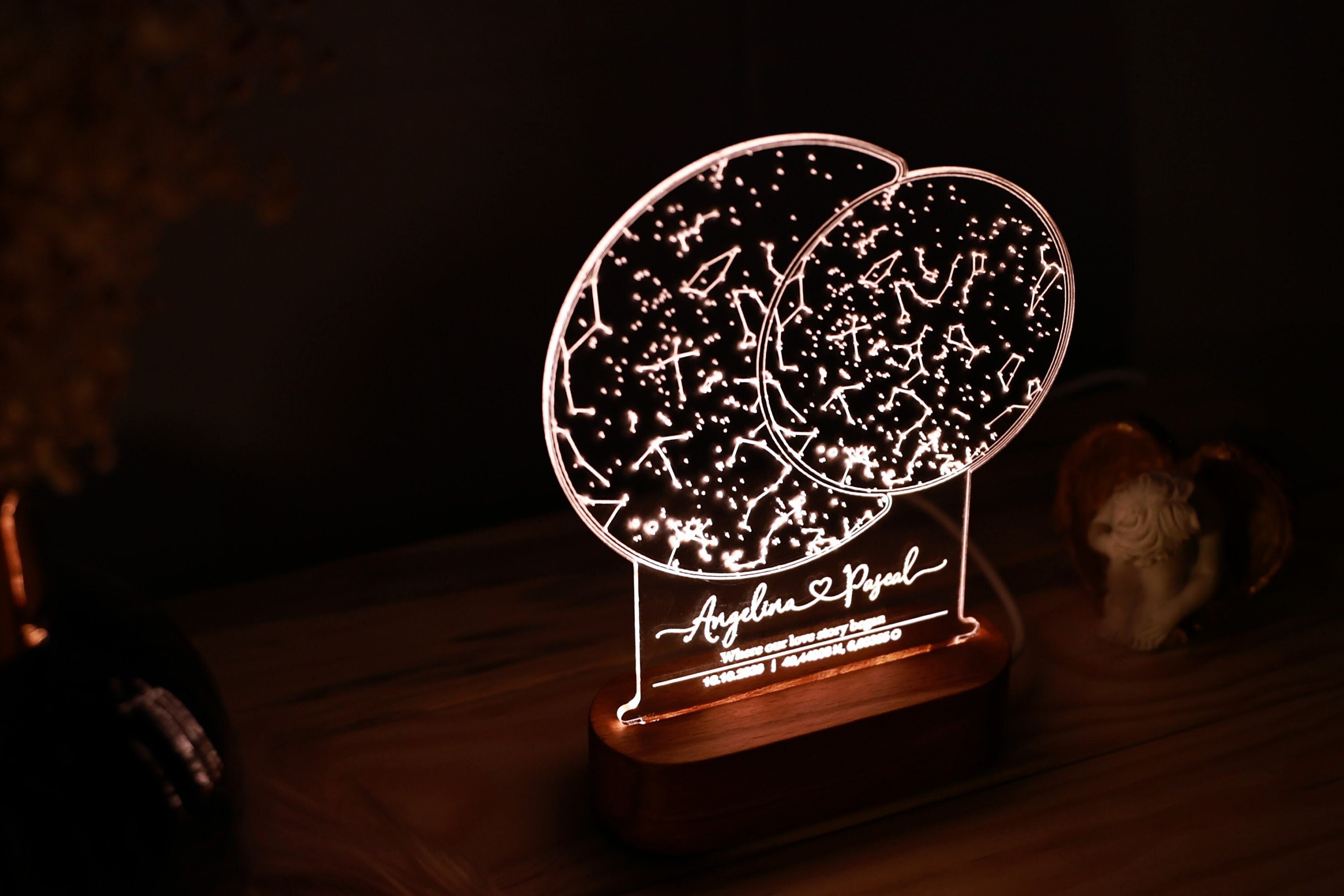 Personalized Star Map by Date Plaque-Custom Star Map Night Light for M –  customgiftshops