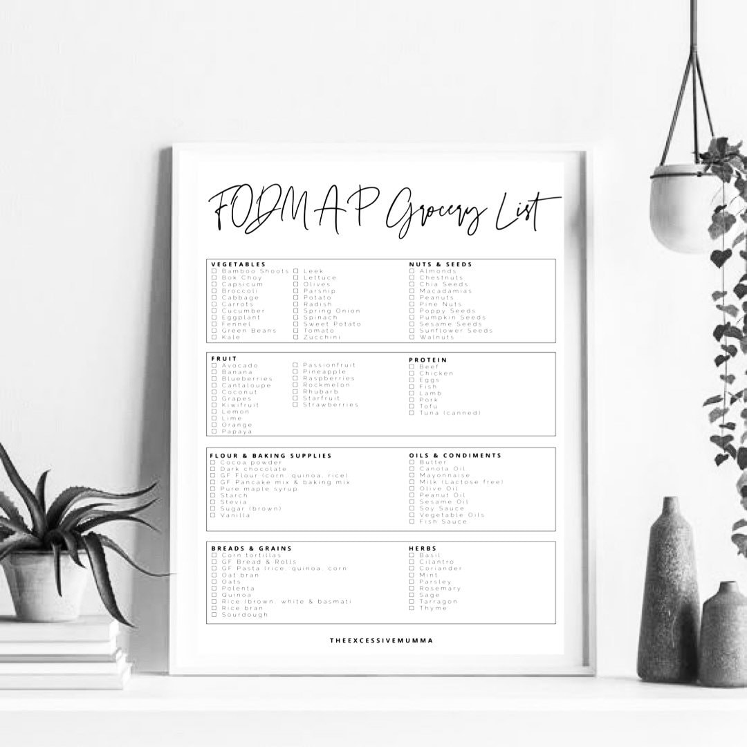FODMAP 印刷可能な食料品リスト生産性プランナーFODMAP 印刷可能な食料品リストテンプレート基本シンプルミニマリスト - Etsy 日本
