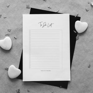 To Do List Printable Checklist, Productivity Planner, To Do List Printable Template, Basic, Simple, Minimalist