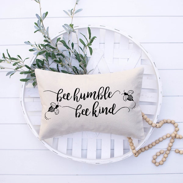 Bee Humble Bee Kind 10x20 Pillow Cover