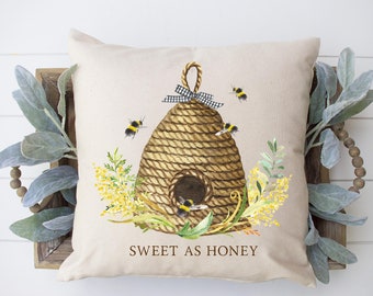 Sweet As Honey Beehive Pillow Cover