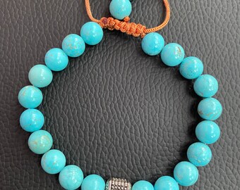 Turquoise Bracelet- African Turquoise Jasper Bracelet, Bracelets for Women, Gift for Her, Women Bracelet, Men Bracelet, Yoga Bracelet