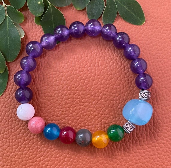 7 Chakra Bracelet Bracelet Dainty Delicate Genuine Natural