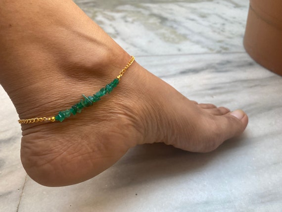 Green anklet sale