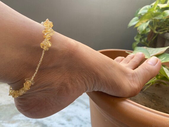 Citrine anklet sale