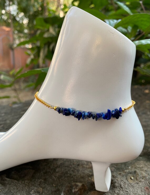 Lapis on sale lazuli anklet
