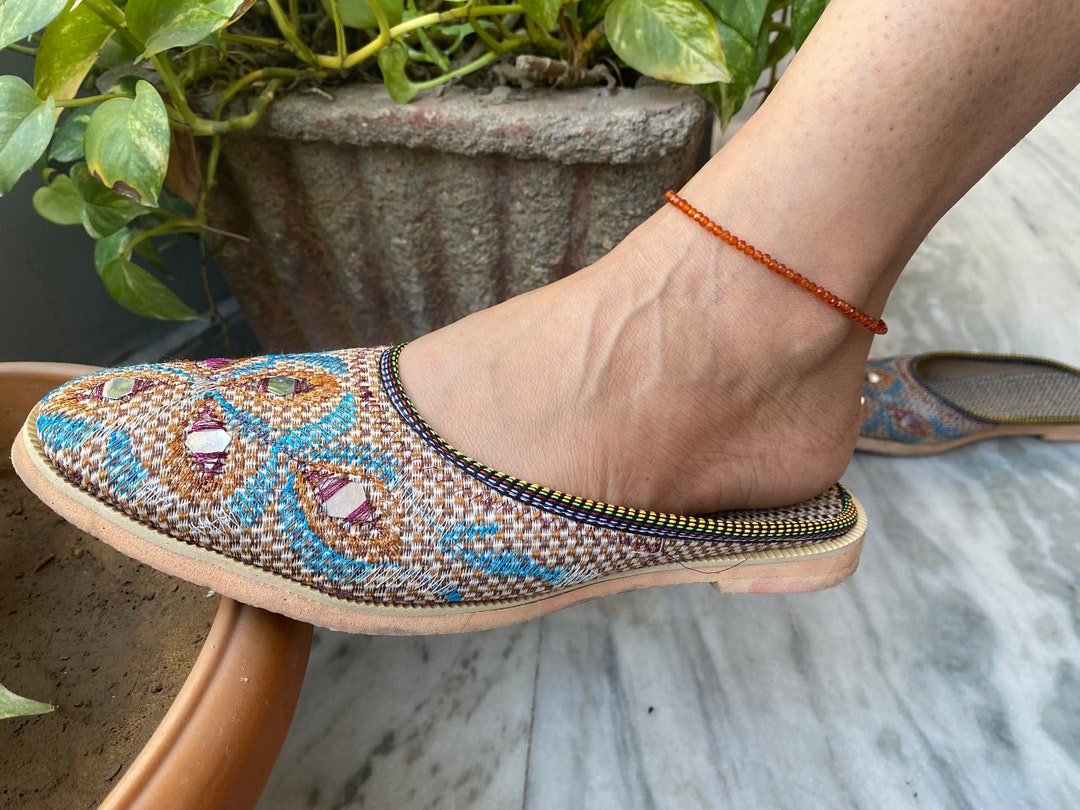 Carnelian Anklet Crystal Anklet String Anklet Crystal Jewelry Etsy