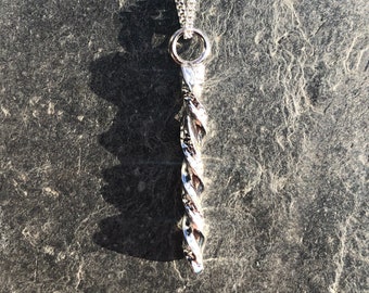 Silver Textured Multi Twist Pendant