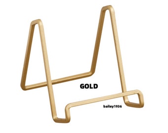 3&quot; or 4&quot; CHOICE of SQUARE WIRE Metal Wire Display Stand for Plate Photo Art Wedding Place Card Holder Tile Free Shipping