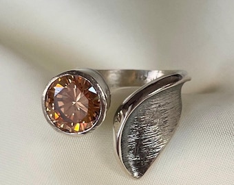 Yellow Zircon Ring Sterling Silver