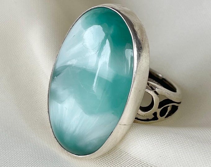 Hemimorphite Ring Sterling Silver