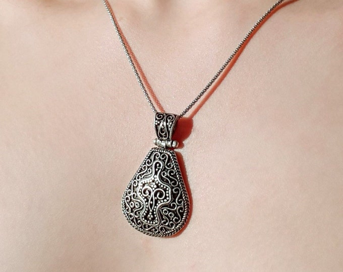 Rustic Celtic Motif Pendant 925 Sterling Silver