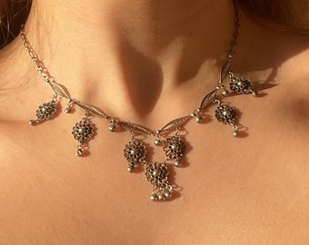 Filigree Bohemian Necklace 925 Sterling Silver