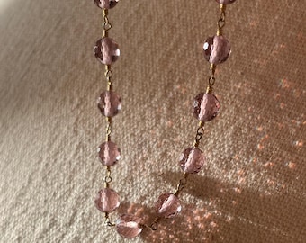 Zultanite Diaspore Beaded Necklace Gold, Color Changing Gemstone Choker Chain for Women, Dainty Layering Crystal Necklace, Gift for Her