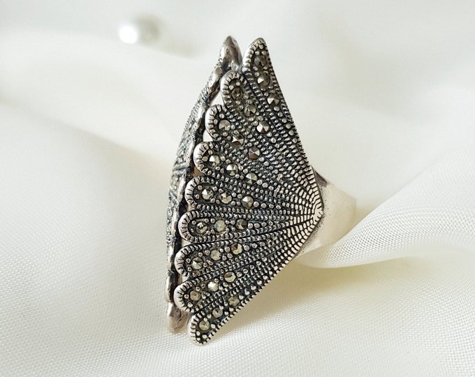 Shell Scallop Ring 925 Sterling Silver