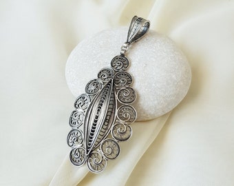 Spiral Filigree Pendant 925 Sterling Silver