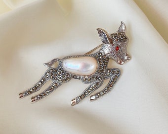 Sterling Silver Fawn Brooch