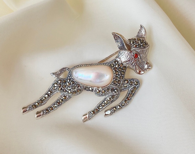 Sterling Silver Fawn Brooch