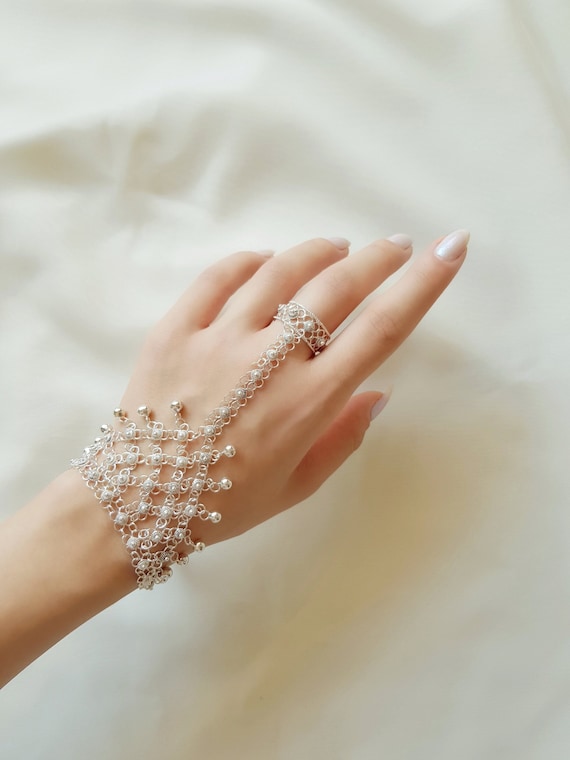 Good beauty bridal bracelet ring set wedding jewelry wedding accessories  hand bracelet hand chain Bangle -Buy from Taobao on FreeShoppingChina.com