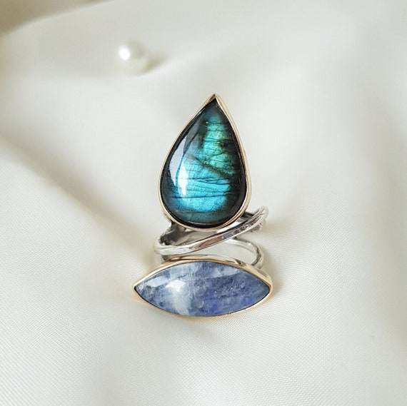 Sterling Silver Double Labradorite Pendants Sterling Silver Double Labradorite Pendants