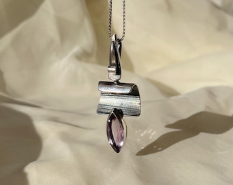 Lilac Amethyst Pendant Sterling Silver