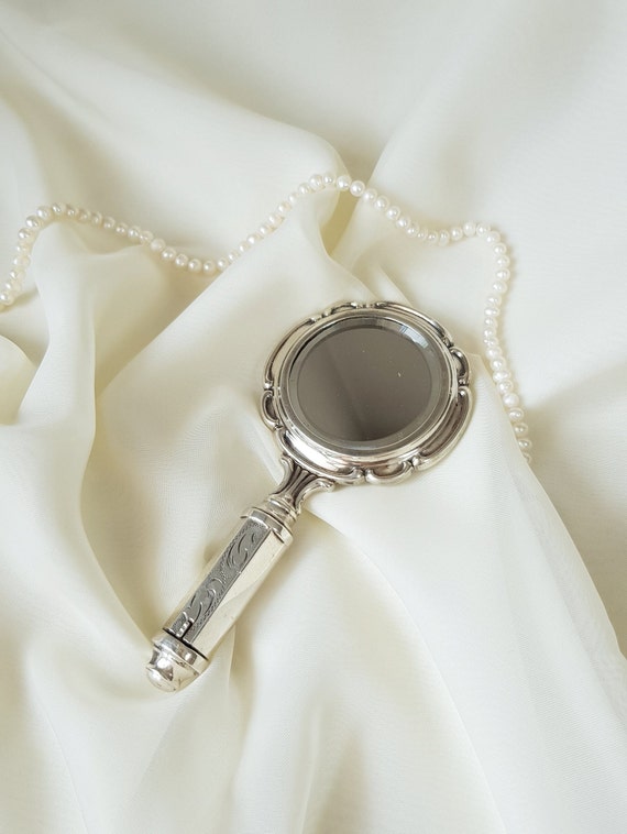 j*a様 骨董品　ヴィンテージ　西洋アンティーク　silver 手鏡　メイク道具 j*a様 骨董品 ヴィンテージ 西洋アンティーク silver 手鏡