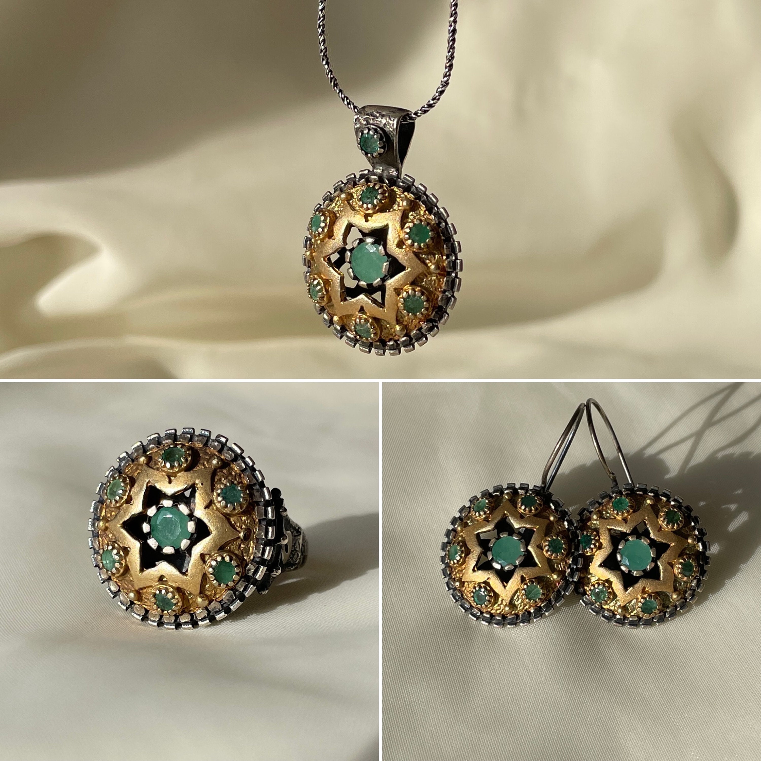 Rectangular Emerald Necklace – Amáli Jewelry