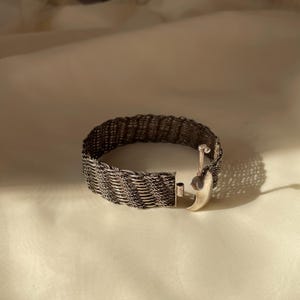 Sterling Silver Wire Wrapped Cuff Bracelet, Wire Weave Mesh Bracelet, Bohemian Bracelet Unisex, Twisted Braided Bangle, Handmade Jewelry