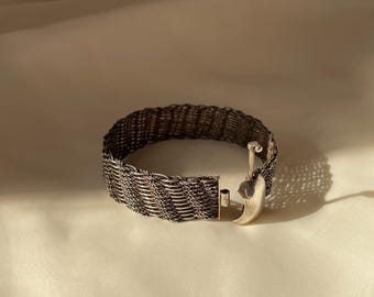 Sterling Silver Wire Wrapped Cuff Bracelet