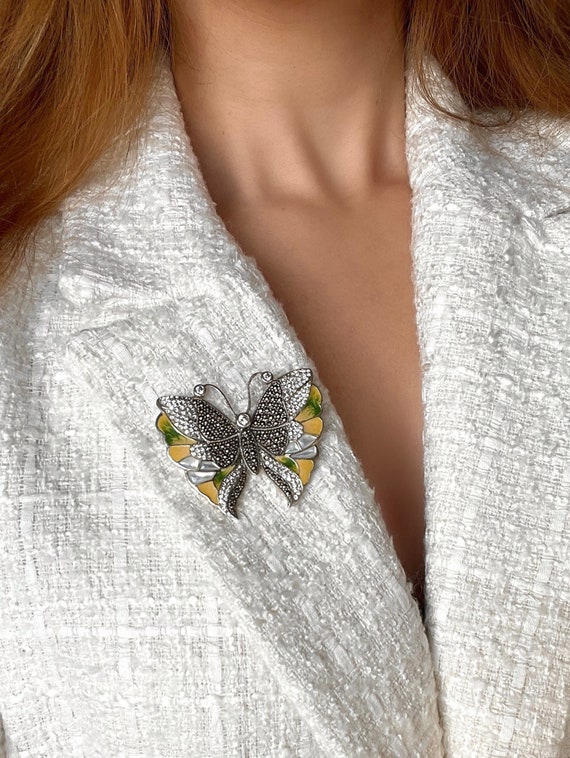 Large butterfly brooch sale
