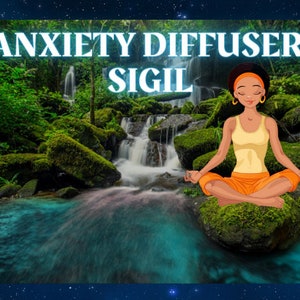 Sigilo para aliviar la ansiedad / Sigilo de calma y serenidad / Magia con sigilos para hacer tú mismo / Sigilo difusor de ansiedad