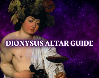 Hoe Dionysus op te roepen: Griekse God Altaargids afdrukbaar | Griekse godheid Grimoire-pagina's